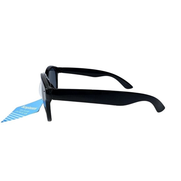 Black Round Sunglasses With UV Protection Classic Style Unisex Lightweight Desig - Picture 3 of 7